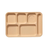 Sentry Series Flexible 6-Compartment Tray, Tan (24/Case)