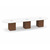 14' Classic Racetrack Conference Table with Cube Base - White Top, Modern Walnut Base