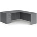 CLALD1046- Classic L-Shape Desk 71" W x 36" D with 47" Return and Box/Box/File Pedestal- Newport Gray