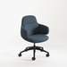 CHK73400 VIVA CLUB CHAIR w/ NYLON BASE - Black base, Blue Seat