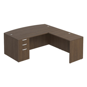 CLALD1011 L-Shape 71" X 88" Desk- Modern Walnut