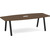 8' Signature Boat Shape Conference Table - Modern Walnut Top, Black Metal Legs