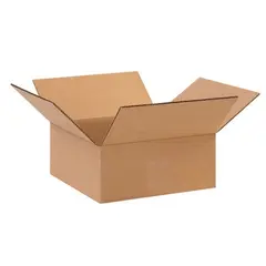 10 X 10 X 4" FLAT CORRUGATED CARTON, 25/BD