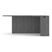PL133R 71" BULLET DESK W/CORNER EXTENSION- RIGHT- Newport Gray
