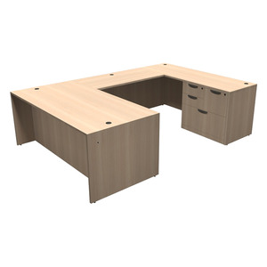 CLAUD1004 Executive U-Shape Typical 71" X 107" Desk- Maple