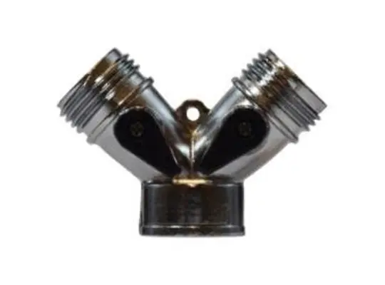 Wye Connector with Two Levers, 3/4-in FGH x 3/4-in MGH x 3/4-in MGH, Zinc