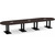 16' Classic Racetrack Conference Table with Palmer Base - Espresso Top, Black Base