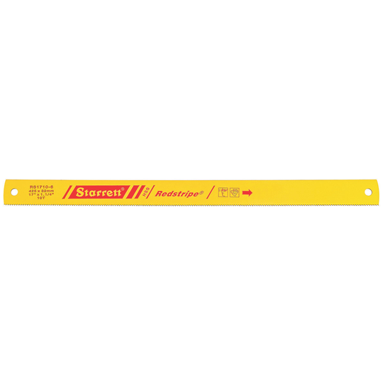 STARRETT RS1710-6 17 x 1-1/4 x .062 x 10T, Redstripe Power Hacksaw Blade