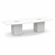 10' Classic Boat Shape Conference Table with Cube Base - White Top, Silver Birch Base