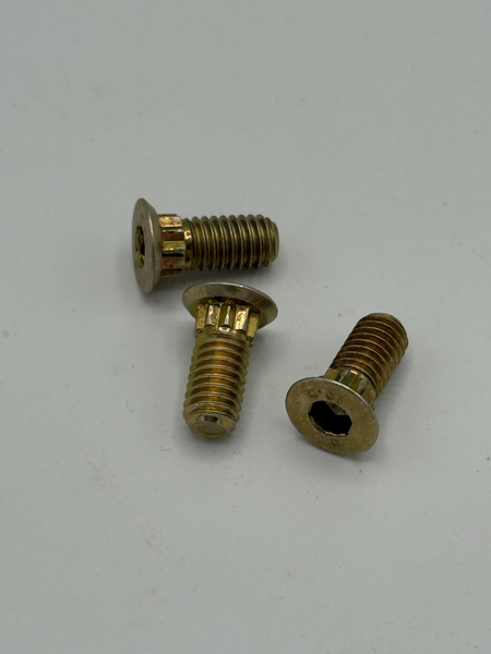 M6 - 1 X 13.1MM SOCKET LOW FLAT HEAD KNURLED BODY BOLT 10.9 ZINC YELLOW PER PRINT