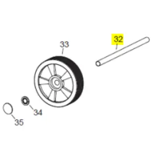 Veloci Heater Replacement Wheel Axle - Flame 115