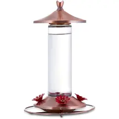 Armstrong Milling Elegant Copper Glass Hummingbird Feeder