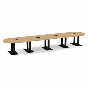 PALRT3216N - 18 ft. Classic Racetrack Conference Table with Black Palmer Base