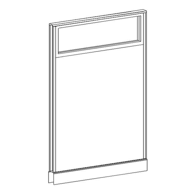 PGF6736 NON-POWER Glazed Webb Panel - 67"H x 36"W Aspen Fabric, Silver