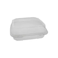 8.25 X 8.25 X 3" CLEARVIEW SMARTLOCK HINGED PLASTIC CONTAINER, 200/CS, YCI81120