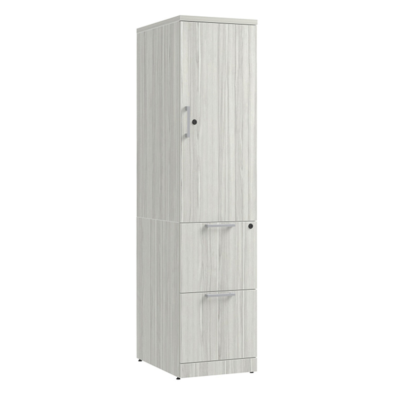 CLAST1021, PL287 CABINET WITH FILE/FILE - Silver Birch