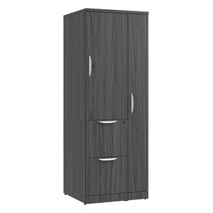 CLAST1019N, PL286/287 NARROW WARDROBE, CABINET, FILE/FILE - Coastal Gray