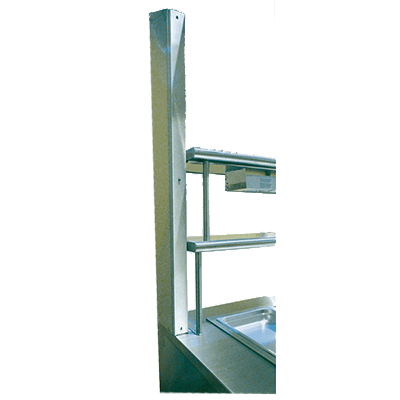 Advance Tabco UCC-1 Wire Chase Run from Table Mounted Overshelf to Ceiling