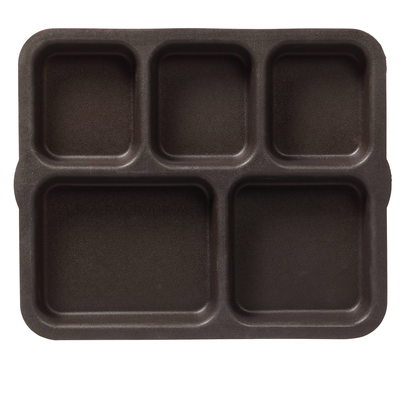 Cook's 517 Brown 5-Compartment Flex Tray