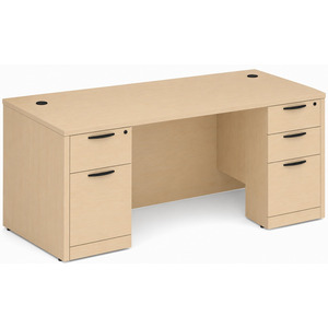 CLASD1030- Classic Desk 71" W x 30" D with Two Full Pedestals- Maple