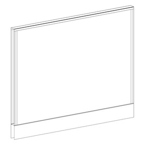 P3948 NON-POWER Webb Panel - 39"H x 48"W Aspen Fabric, Silver