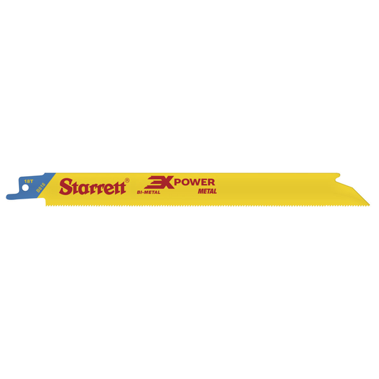 STARRETT B818-5 Metal Cut 8'' x 3/4 x .035 x 18T, 3X POWER, 5 Pack