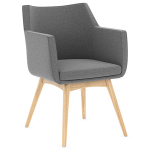CHK77588GRY4111 - Hady Guest Chair with Natural Wood Base
