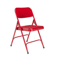 NPS 240 NPS® 200 Series Premium All-Steel Double Hinge Folding Chair, Pack of 4