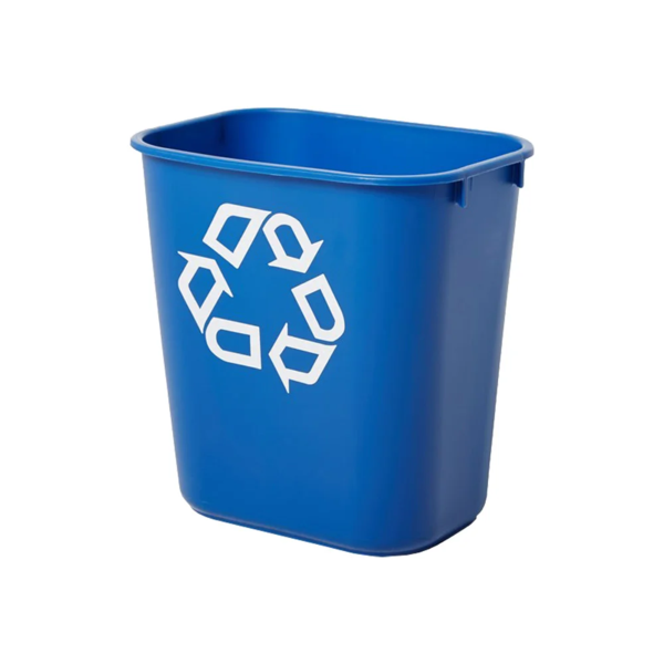 Deskside Recycling Container - 13 Quart - Blue