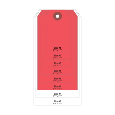 #6 Cardstock Tag - Red
