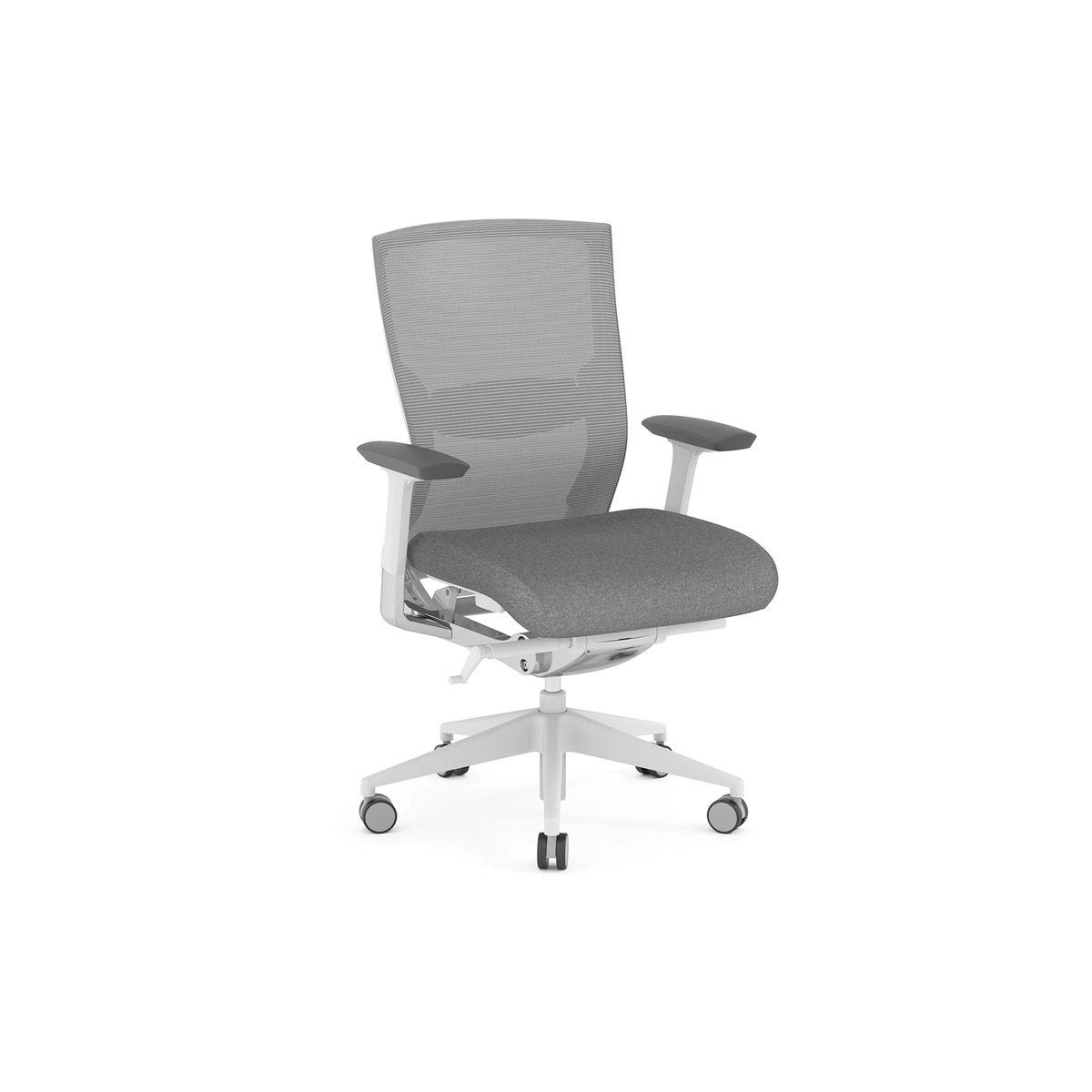 Propel Office Chair - White Frame with Grey Seat