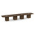 18' Classic Boat Shape Conference Table with Cube Base - Modern Walnut