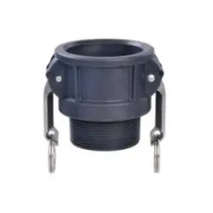 Cam and Groove Coupler, 1-1/4 in Type B x 1-1/4 in MNPT, Polypropylene