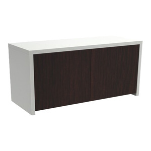 CLAHU4001 - Wall Mounted Hutch w/Laminate Doors - White w/Espresso Doors