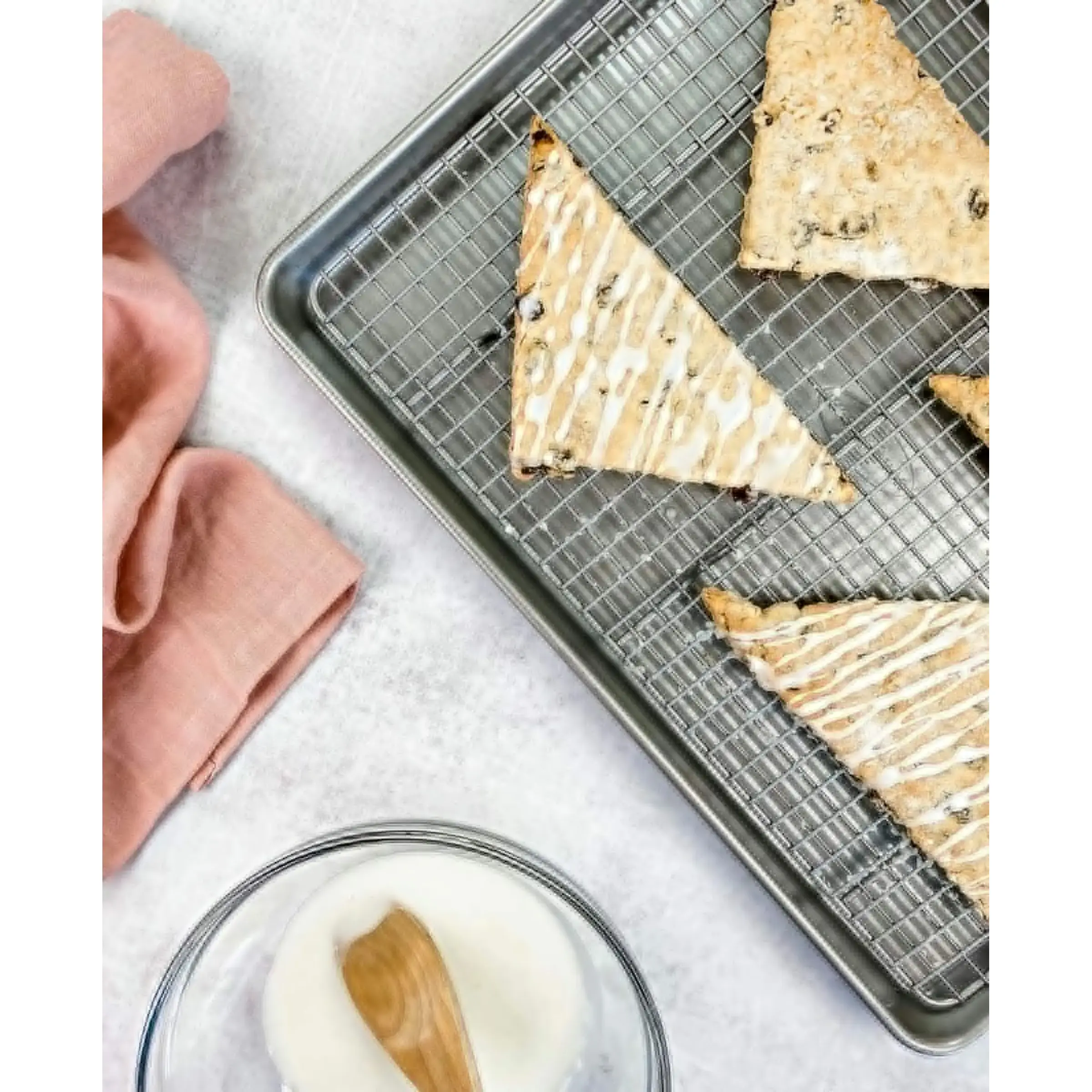 USA Pan Jelly Roll Pan with Baking Rack - Thumbnail 4