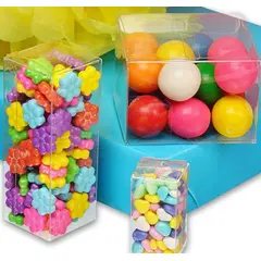 4 X 4 X 5" CLEAR PVC PLASTIC BOX LOCK-TAB 50/CA