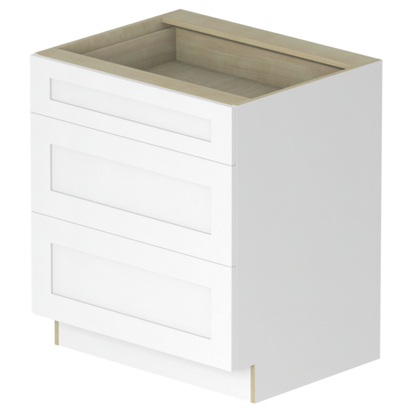 Hampton Pure White Box  Drawer Base Kit - 12” X 34 1/2”H X 24”D