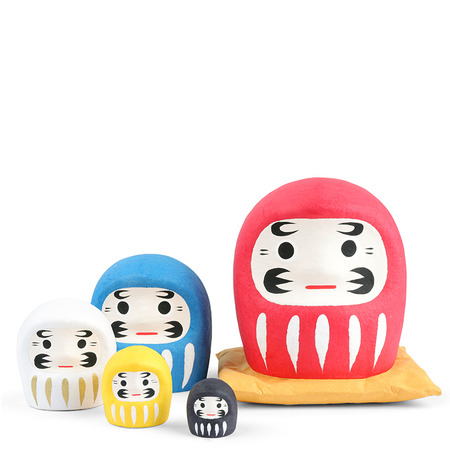 Figurine Daruma Nesting Doll Set