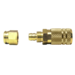 6-Ball Brass Coupler (1/4" Body, 5/16" Reusable Barb) Bulk Packed