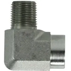 90 deg Street Elbow, 1/8 in Male Pipe x 1/8 in Female Pipe, Steel