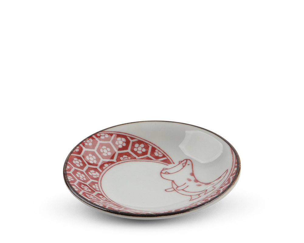 Imari-Style Dino Small Plate Akaenryu