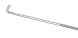 1/4" - 20 X 10" HOLD DOWN 60 DEGREE HOOK BOLT 60K PSI TENSILE STEEL ZINC TRIVALENT CLEAR PER PRINT