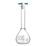 KIMBLE KIMAX Class A Volumetric Flask with Color Coded PTFE Stopper