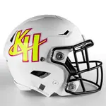 Interlocking Letter Football Helmet Decals