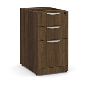 PL166 BOX/BOX/FILE PEDESTAL- MODERN WALNUT