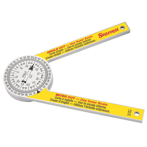 STARRETT 505P-7 7'' (175mm) Hardened Plastic Miter Protractor