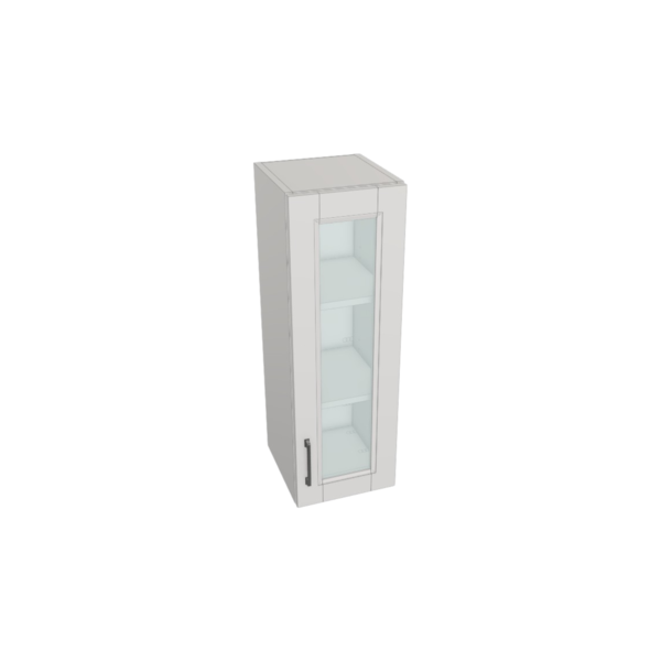 Vail Pure White Box  Glass Door Wall Cabinet Kit - 12”x 36” X 13”