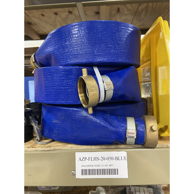 AZP-FLHS-20-050-BLUE - DISCHARGE HOSE; 2"x 50', NPT