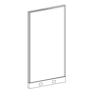 P6736 POWER Webb Panel - 67"H x 36"W Aspen Fabric, Silver