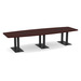PALBS4238NBLACK - 12 ft. Classic Boat Shape Conference Table with black Palmer Base
